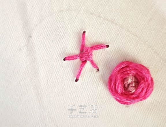 迷你玫瑰花刺绣视频 制作超美的项链吊坠！