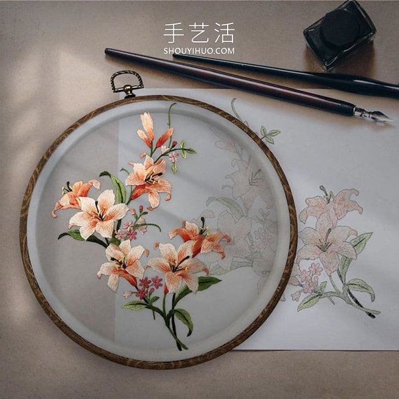 中国艺术家利用传统技术创造美丽的丝绸刺绣
