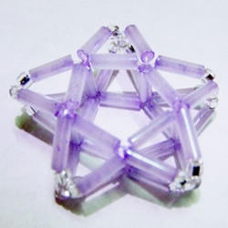 串珠立体五角星的制作方法 可用作装饰小挂件