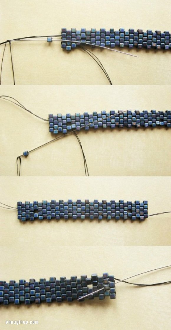 串珠爱心项链坠子DIY制作的方法图解教程