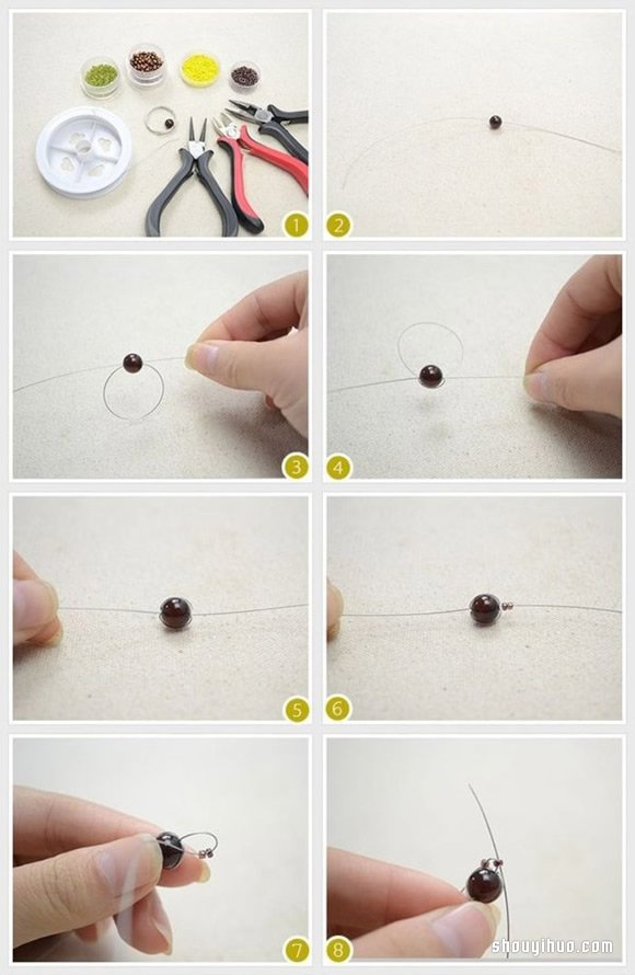 太阳花戒指的制作方法 利用串珠工艺DIY