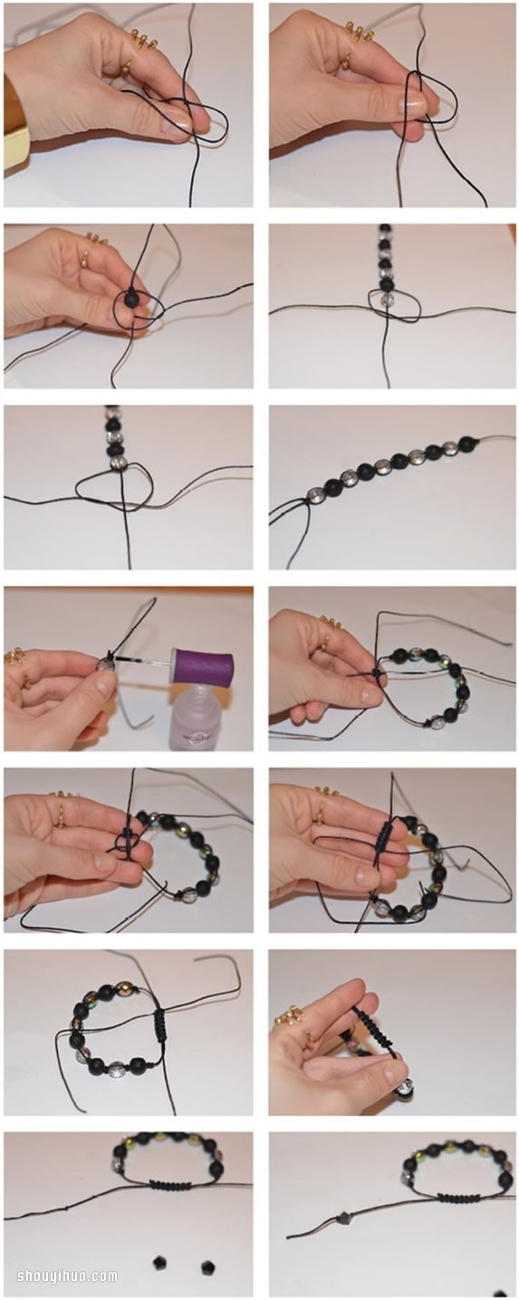 美美哒的串珠手链DIY手工制作图解教程