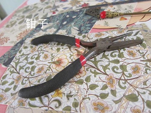 淑女风耳环DIY 极简单串珠耳环的手工制作