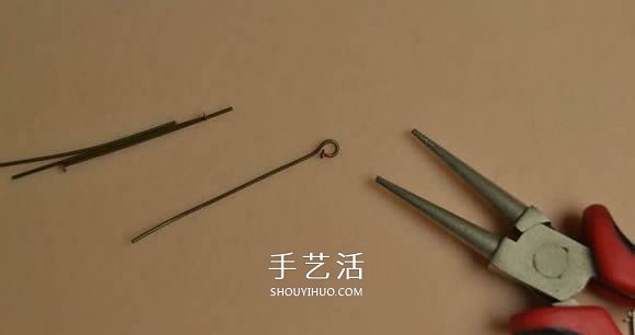 复古风格绿松石贝壳耳环的DIY制作图解教程