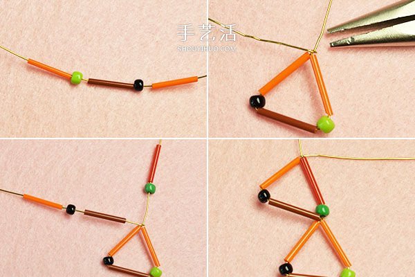 适合新手的串珠耳环DIY制作图解教程