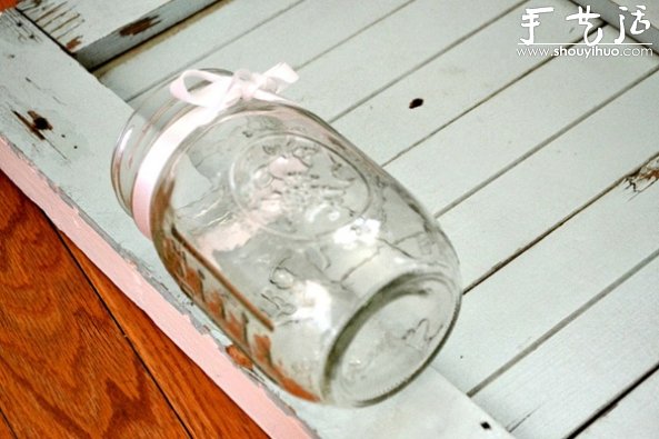 玻璃瓶DIY盆栽百叶窗的教程