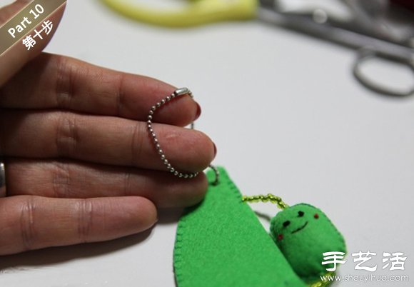 超萌的豌豆娃娃挂件手工制作教程