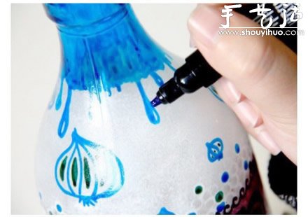 漂亮的手绘玻璃瓶DIY教程