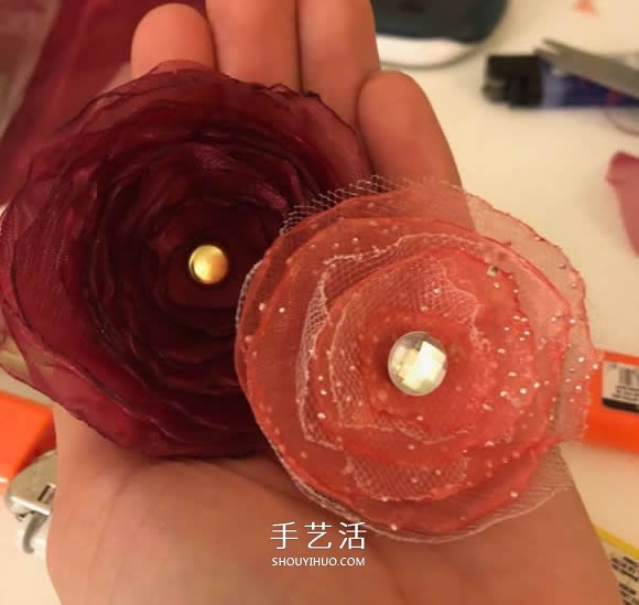 手工丝带花制作方法 简单又漂亮丝带做花教程