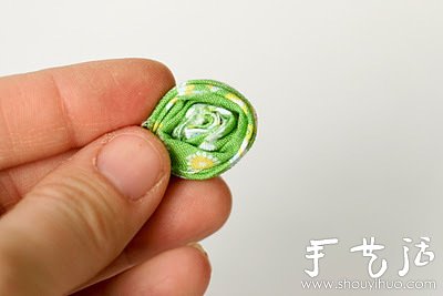 小清新玫瑰花发夹手工制作