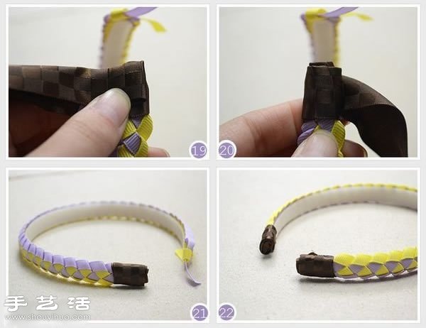 编织带DIY手工制作小清新发箍的方法