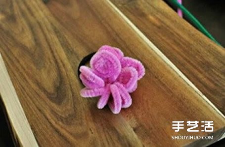 扭扭棒花朵教程图解 DIY手工制作玫瑰花头绳