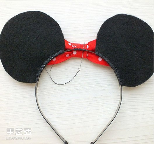 米老鼠发箍制作教程 手工DIY米老鼠耳朵发箍