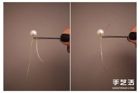 自制珍珠发卡的方法教程 简单DIY珍珠发卡图解