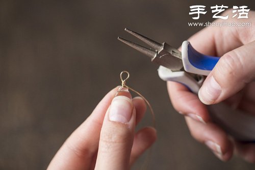 水钻+铜丝 自制精致优雅耳坠和项链吊坠