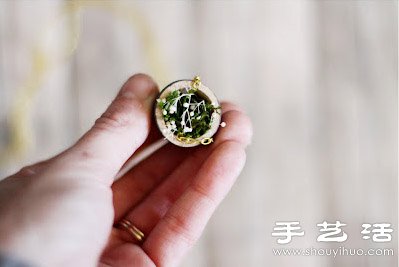 手工迷你盆栽项链制作方法图集教程