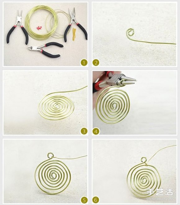 金属丝DIY制作向日葵项链的方法详细步骤图解