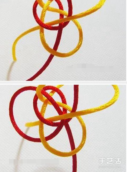 两色戒指的编法图解 简单两股绳编戒指的方法