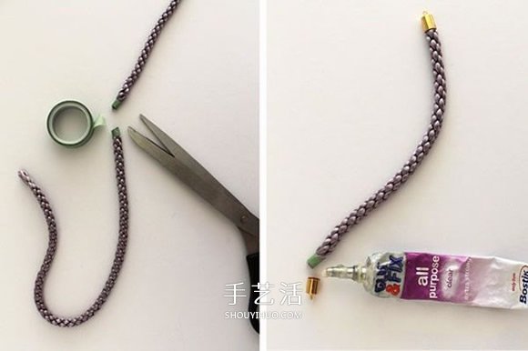 粗尼龙绳制作手链的方法 自制尼龙绳手链图解