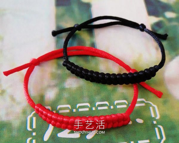 红绳手链编法图解教程简单含打结