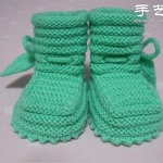 棒针编织宝宝鞋子手工教程