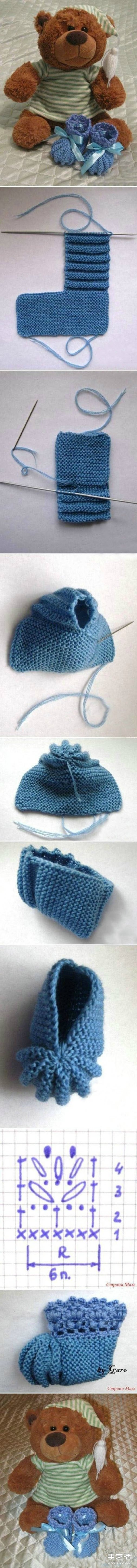 婴儿鞋的毛线编织方法 婴儿毛线鞋织法图解