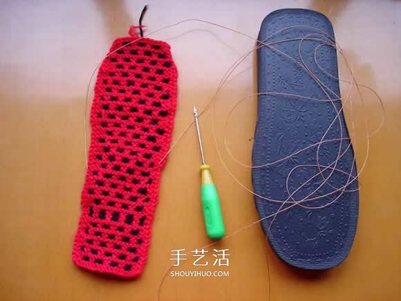 保暖拖鞋的编织方法 冬天穿拖鞋的做法图解