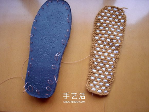 保暖拖鞋的编织方法 冬天穿拖鞋的做法图解