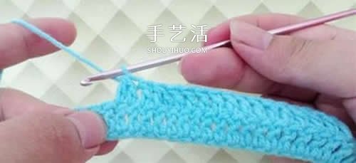 冬天看电视时保护脚 手工钩针编织保暖袜教程