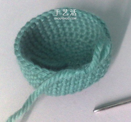 带提手收纳篮的编织方法 钩针编织毛线小篮子