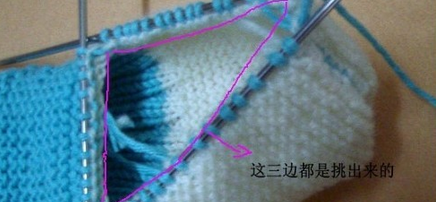 毛线针织漂亮船袜图解教程