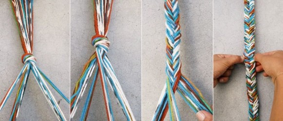 手工DIY漂亮的装饰编织绳
