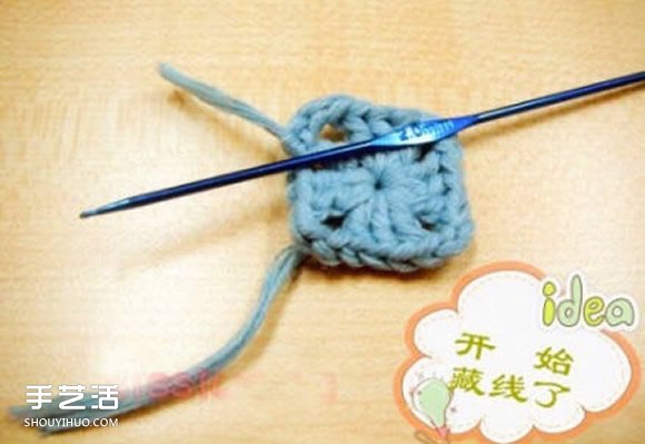 温暖的钩针杯垫编织教程 最适合天凉季节用啦~