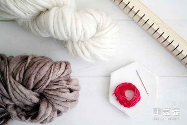 棉线手工编织杯垫图解 温暖系杯垫的编法教程