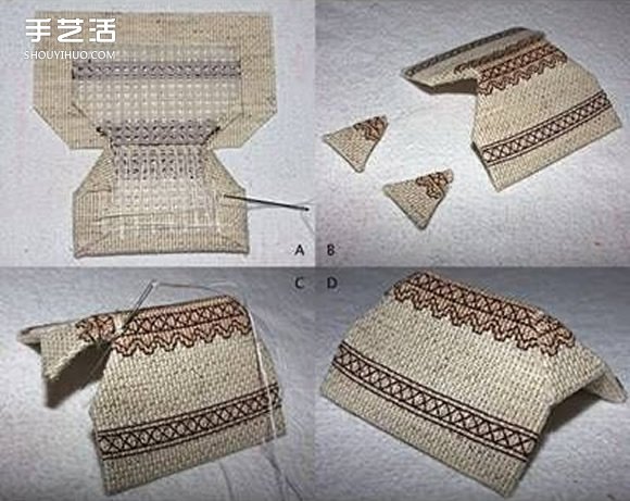 钩针房屋模型手工制作 房子手工艺品钩针DIY