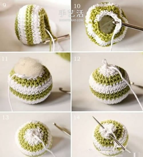 可爱又漂亮！手工钩针编织毛线球的方法图解