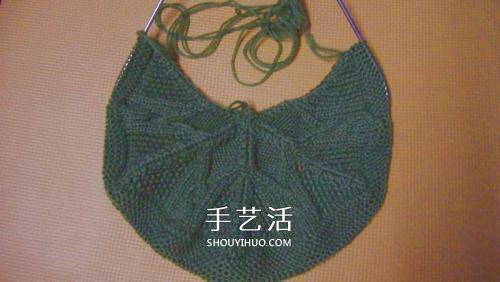 手工毛线编织单肩挎包的方法图解教程