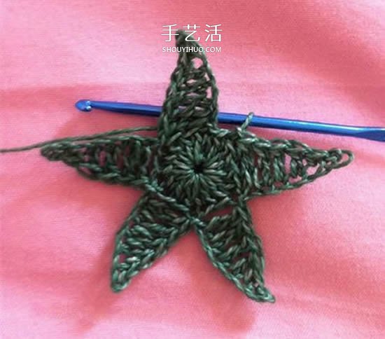 怎么编织五角星的方法 钩针编织小星星图解