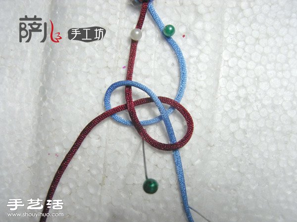 两根绳子蛇结手绳的编法图解