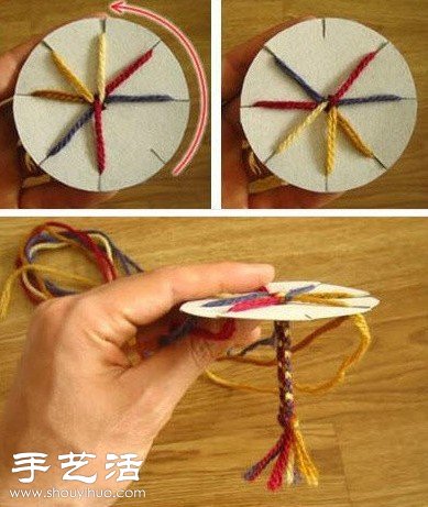 用纸板编织手链的方法