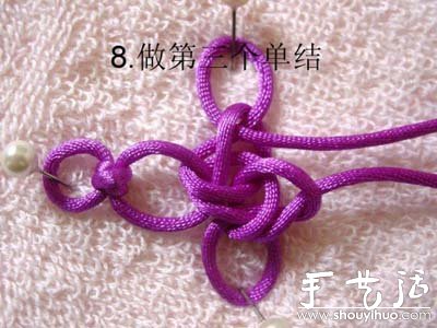 手工编织冰花结手链的方法
