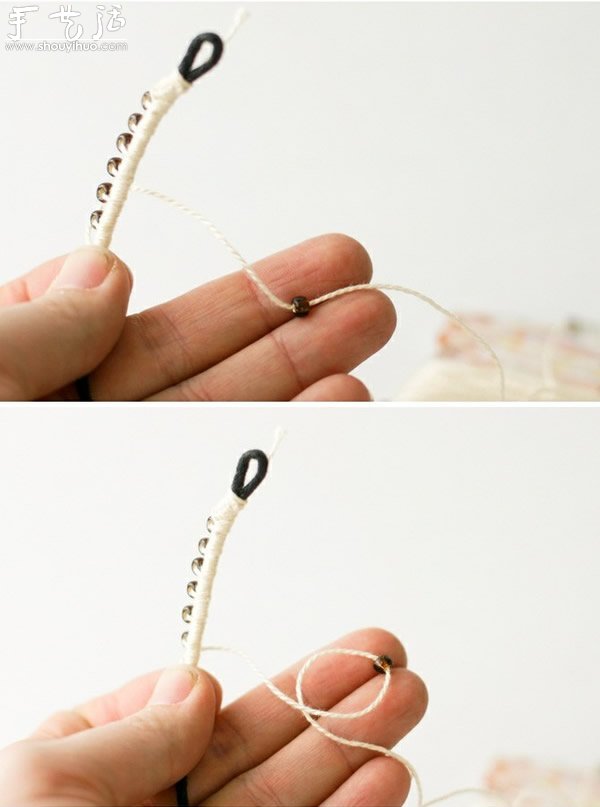 简单清新手链的编织教程
