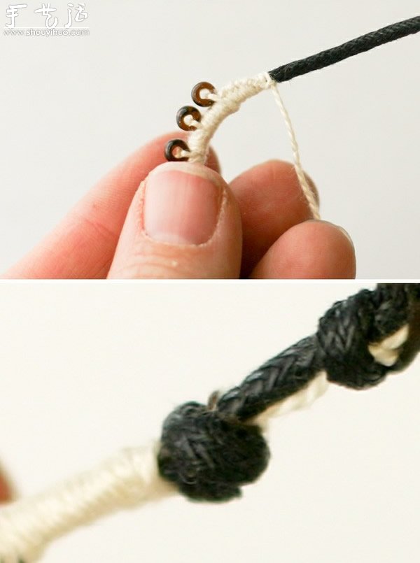 简单清新手链的编织教程