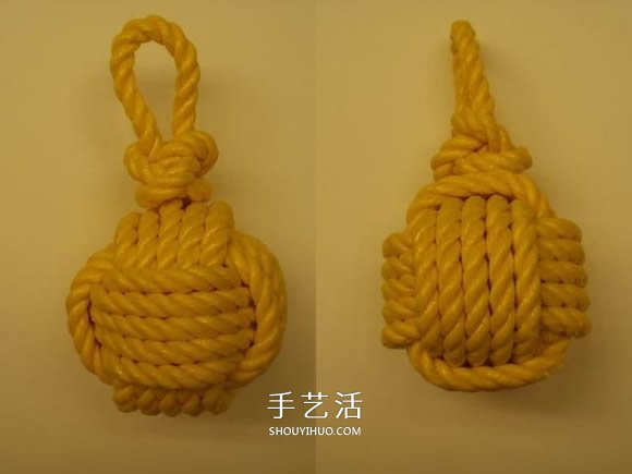 绳子编织球体的方法 怎么用绳编圆球小挂件