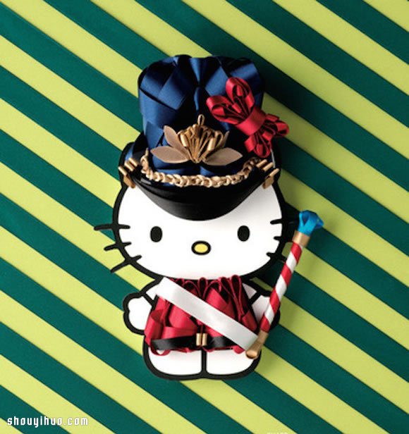 利用缎带DIY各种风格的 Hello Kitty 服装