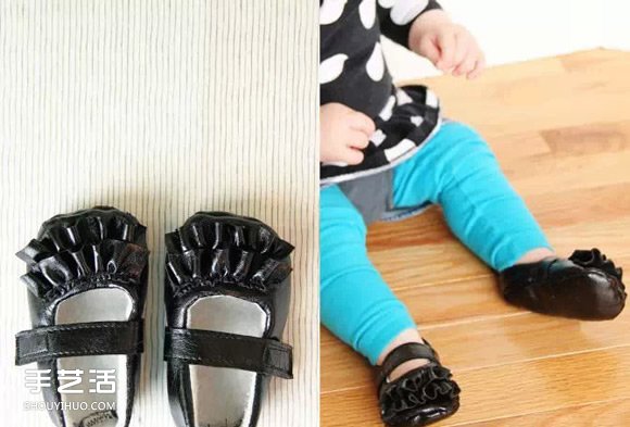 不要的破旧包包改造 DIY制作宝宝漂亮鞋子