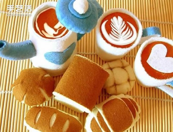 不织布美食模型图片 手工布艺水果食物作品