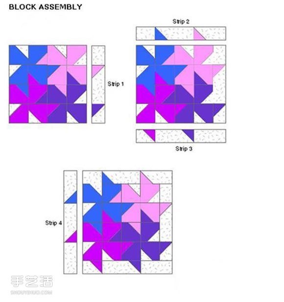 风车图案凳子垫子制作方法 拼布风凳子垫子DIY