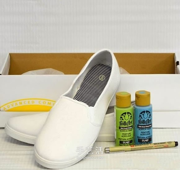白色帆布鞋的改造方法 手绘改造白色帆布鞋