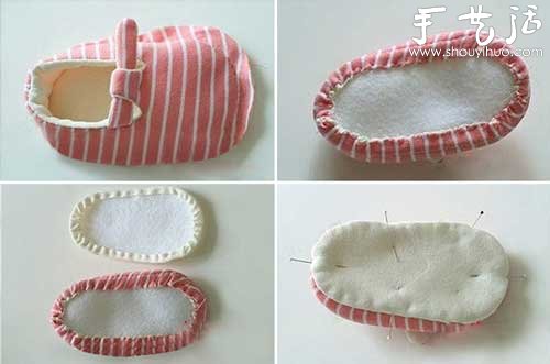手工布艺制作可爱又舒适的婴儿鞋